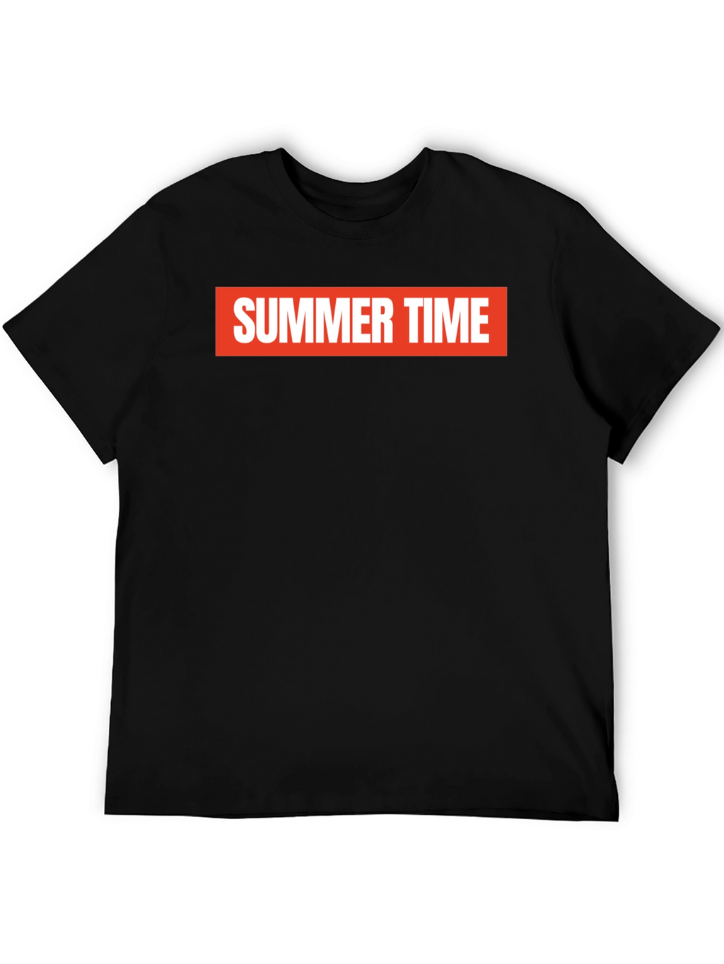 Summer Time Graphic Tee - Bold Red on Black