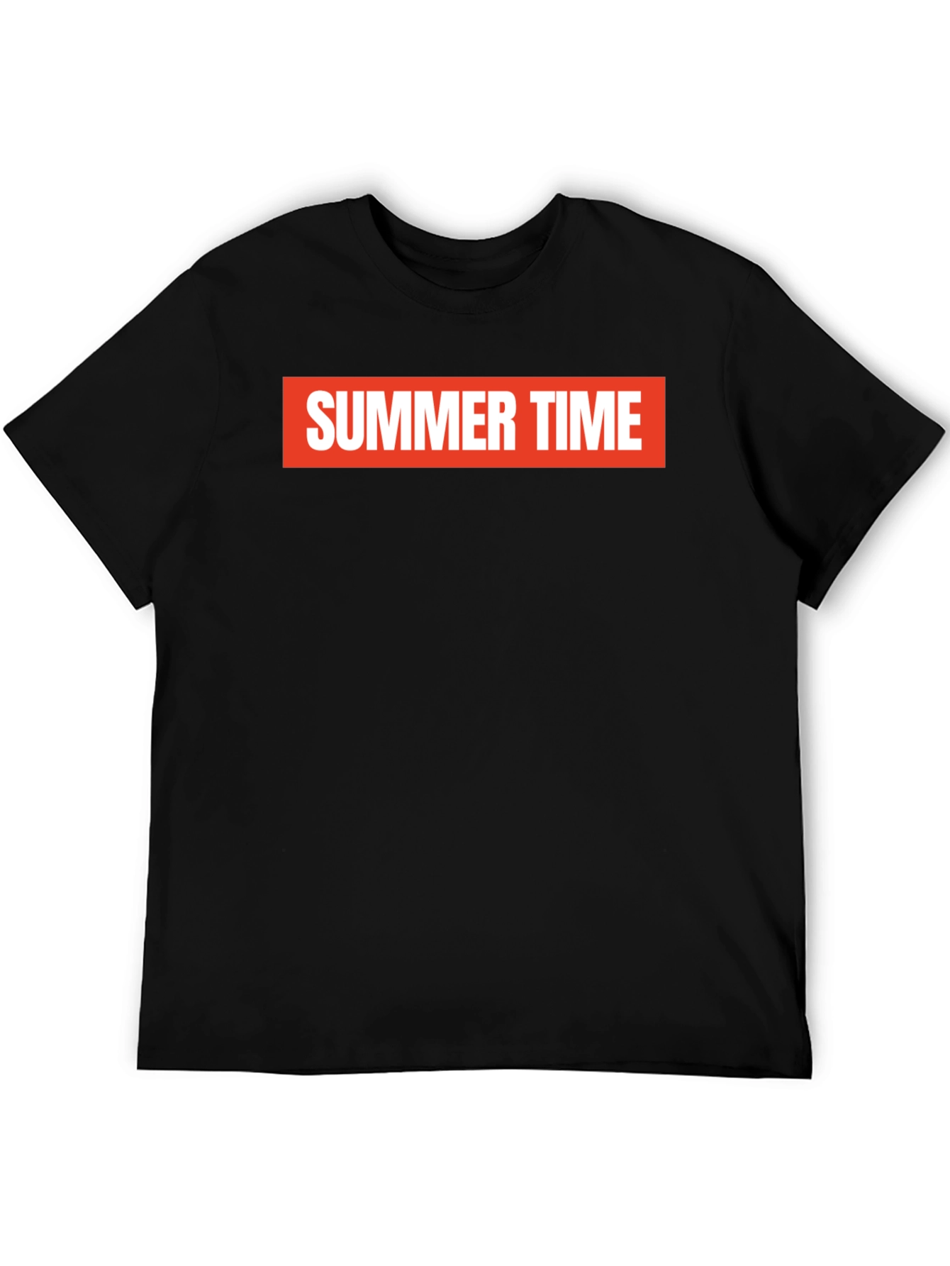 Summer Time Graphic Tee - Bold Red on Black