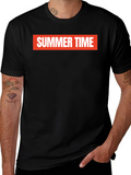 Summer Time Graphic Tee - Bold Red on Black