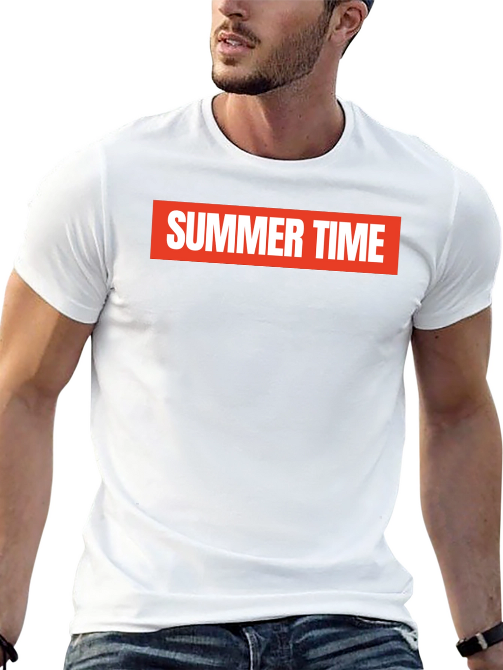 Summer Time Graphic Tee - Bold Red on Black