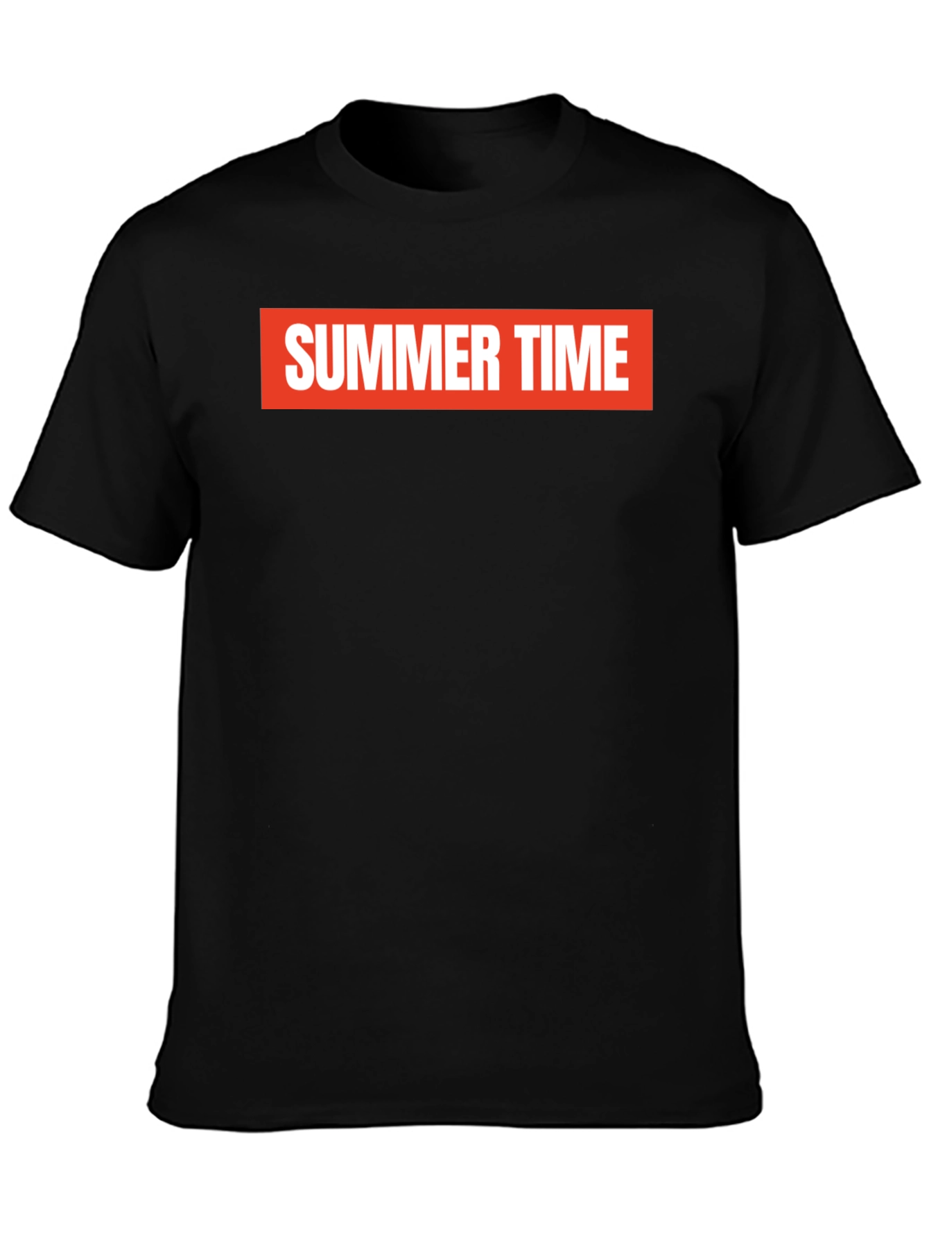 Summer Time Graphic Tee - Bold Red on Black