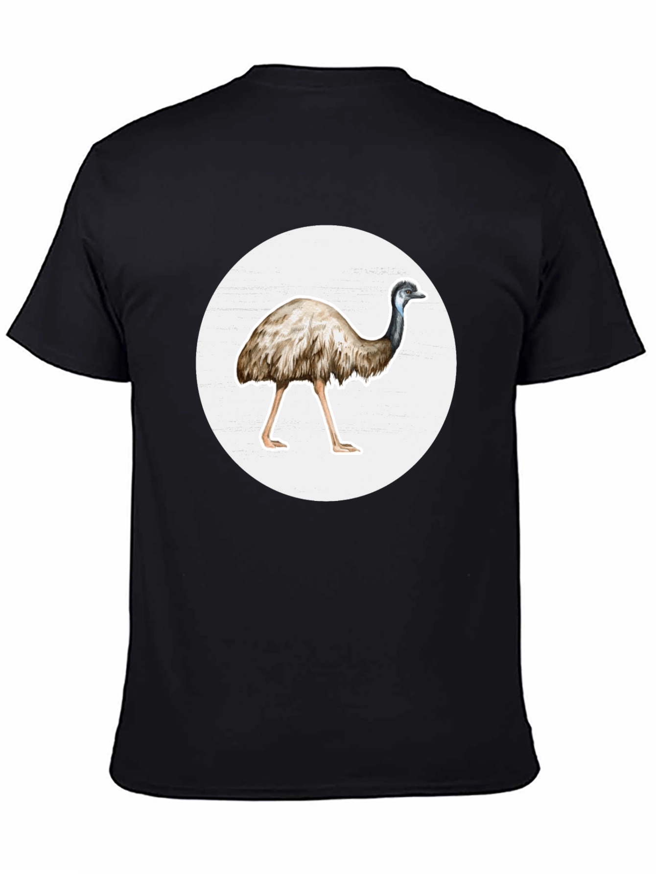 Emu Graphic T-Shirt - Casual Black Tee