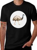 Emu Graphic T-Shirt - Casual Black Tee