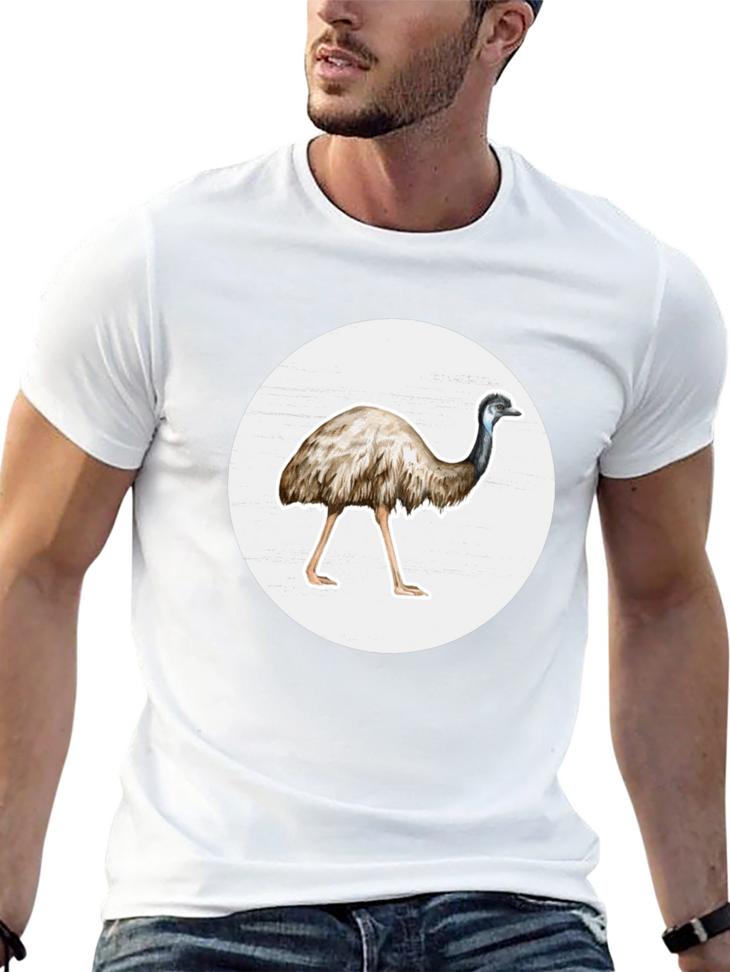 Emu Graphic T-Shirt - Casual Black Tee
