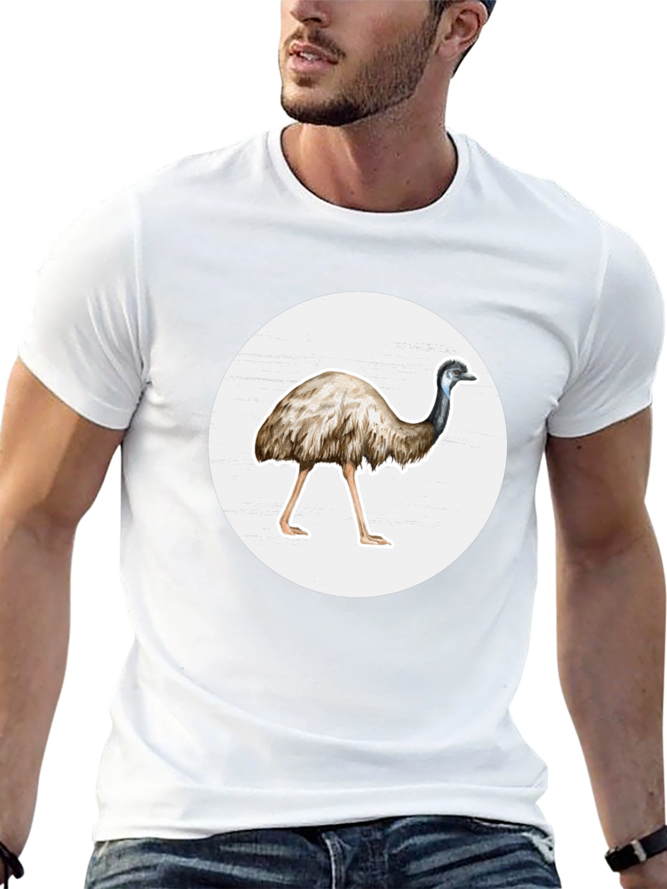 Emu Graphic T-Shirt - Casual Black Tee