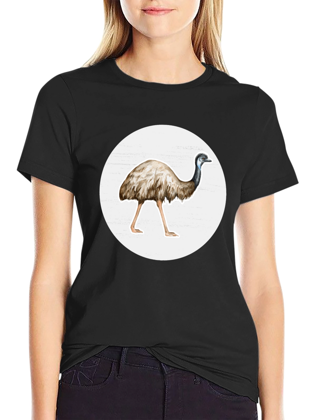 Emu Graphic T-Shirt - Casual Black Tee