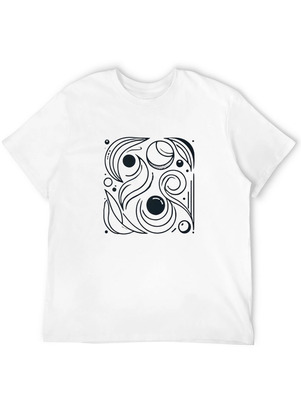 Abstract Graphic Black T-Shirt
