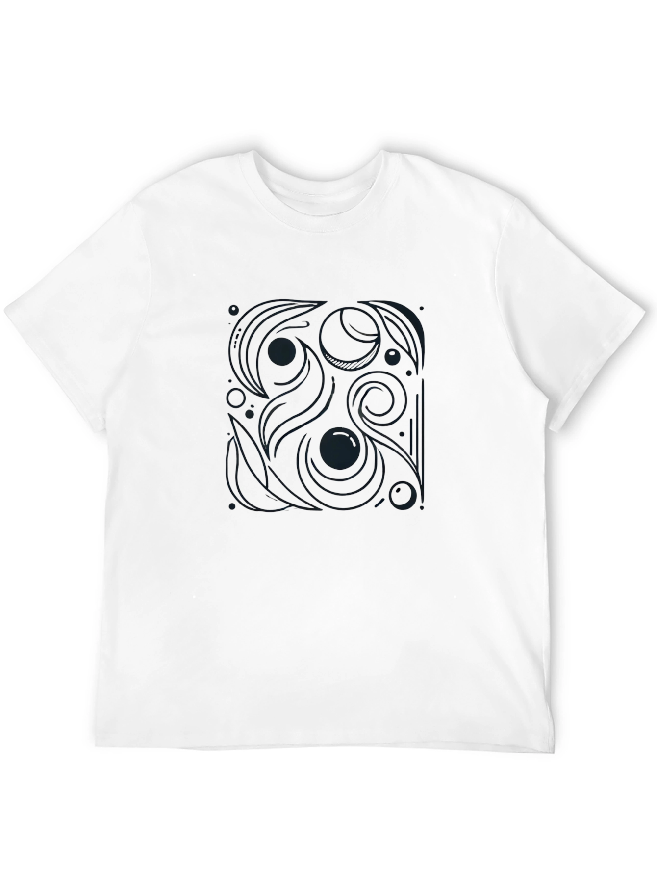 Abstract Graphic Black T-Shirt