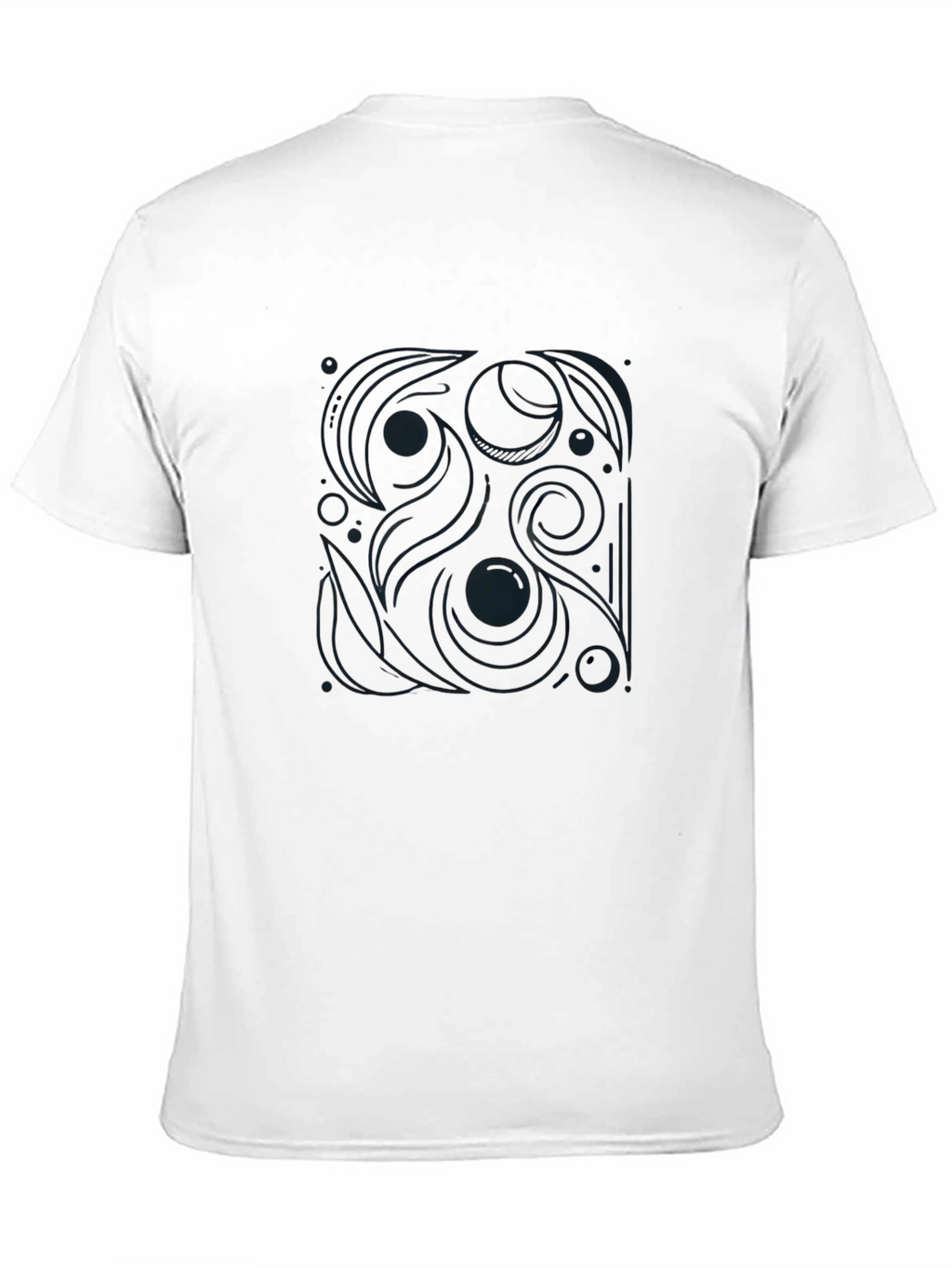 Abstract Graphic Black T-Shirt
