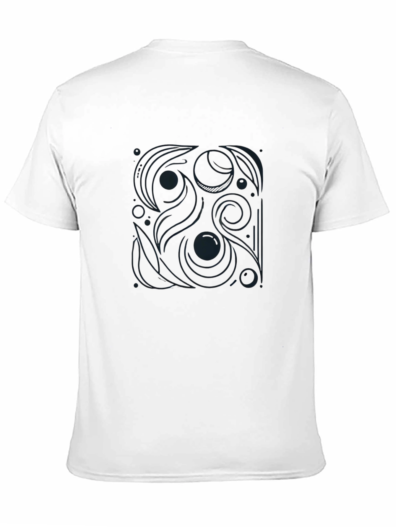 Abstract Graphic Black T-Shirt