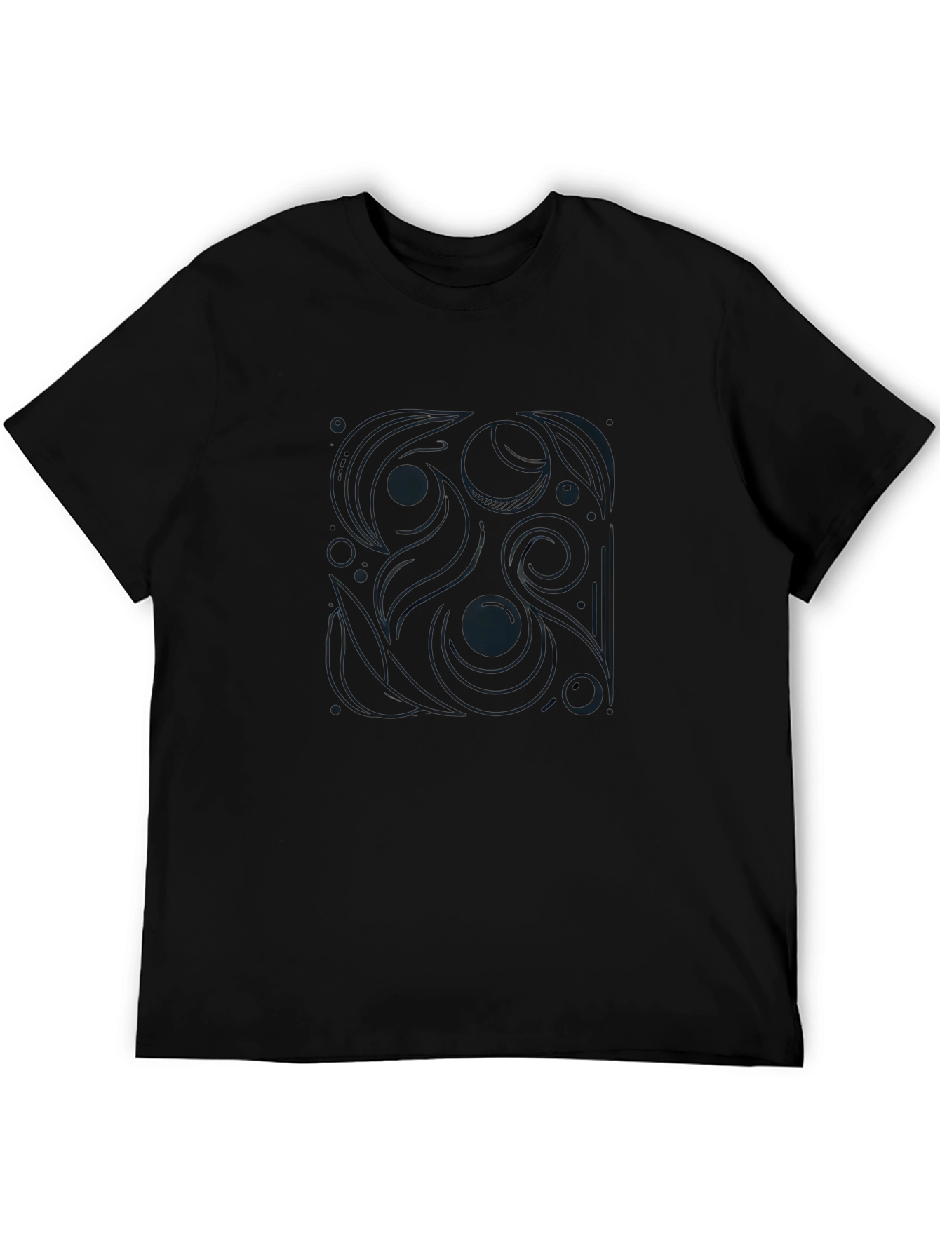 Abstract Graphic Black T-Shirt