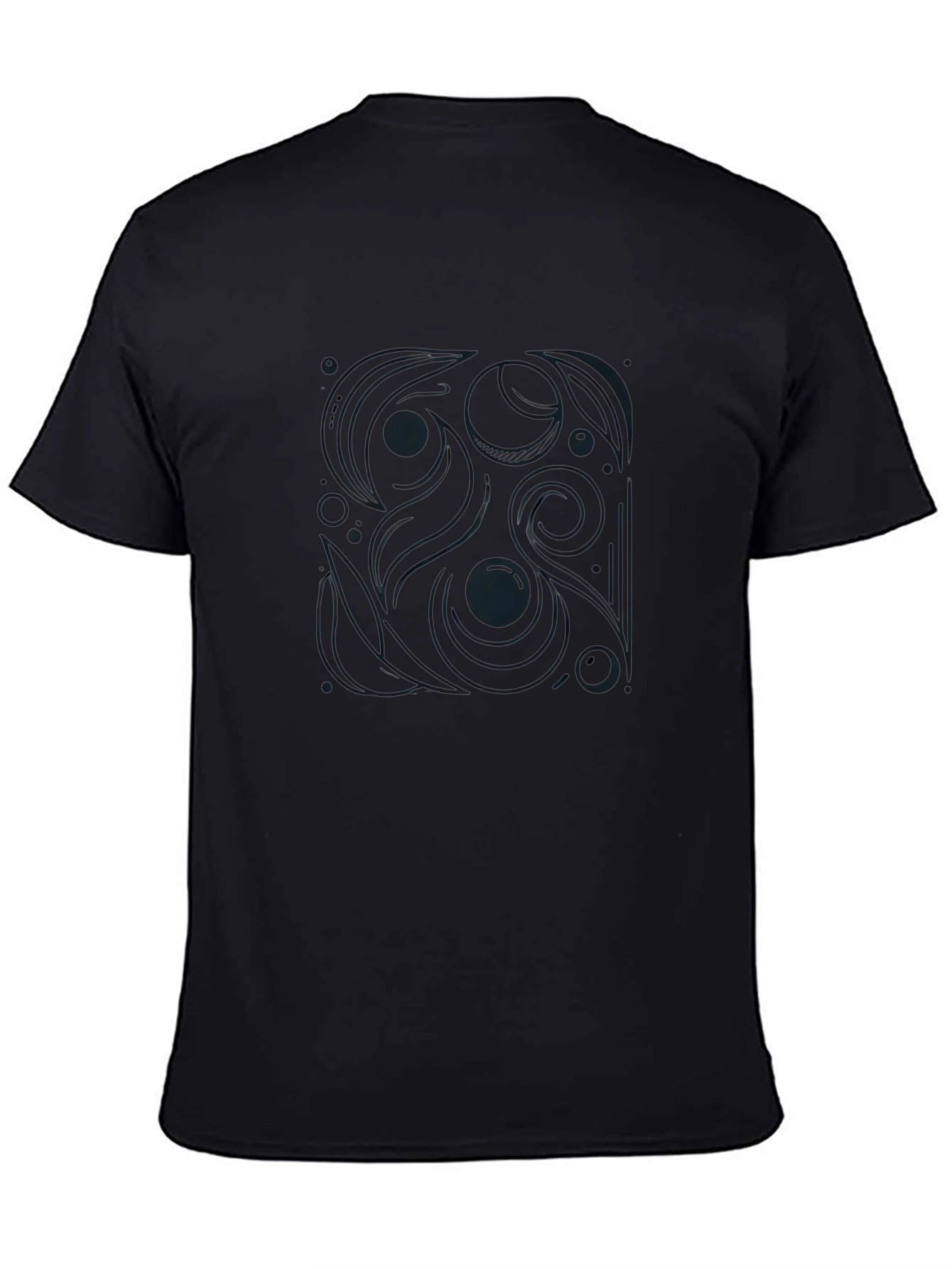 Abstract Graphic Black T-Shirt