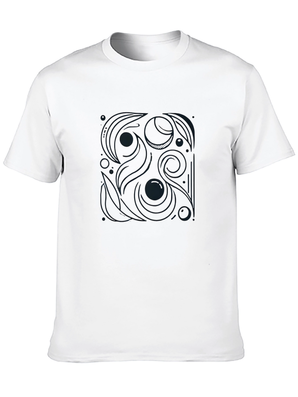 Abstract Graphic Black T-Shirt