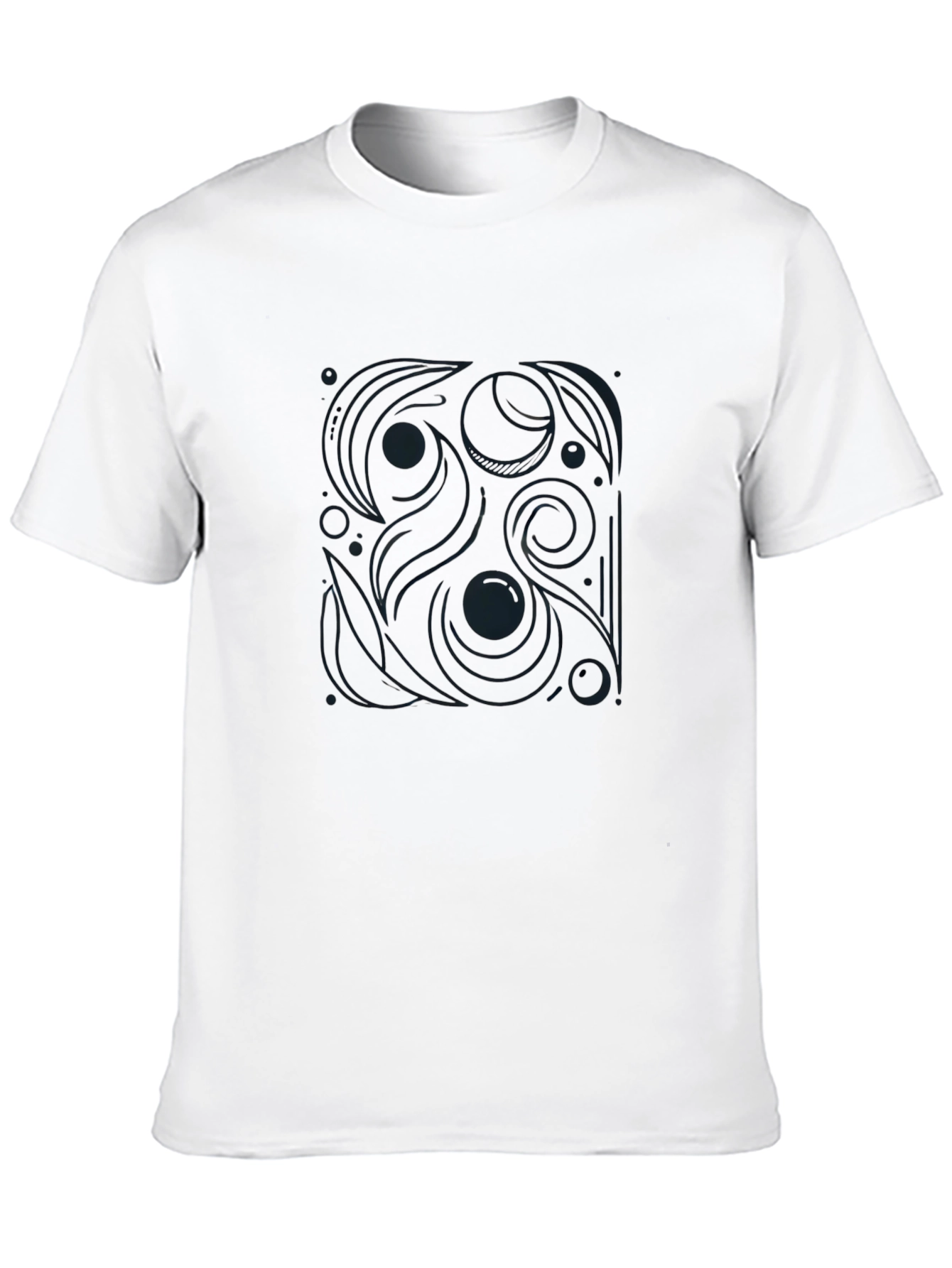 Abstract Graphic Black T-Shirt