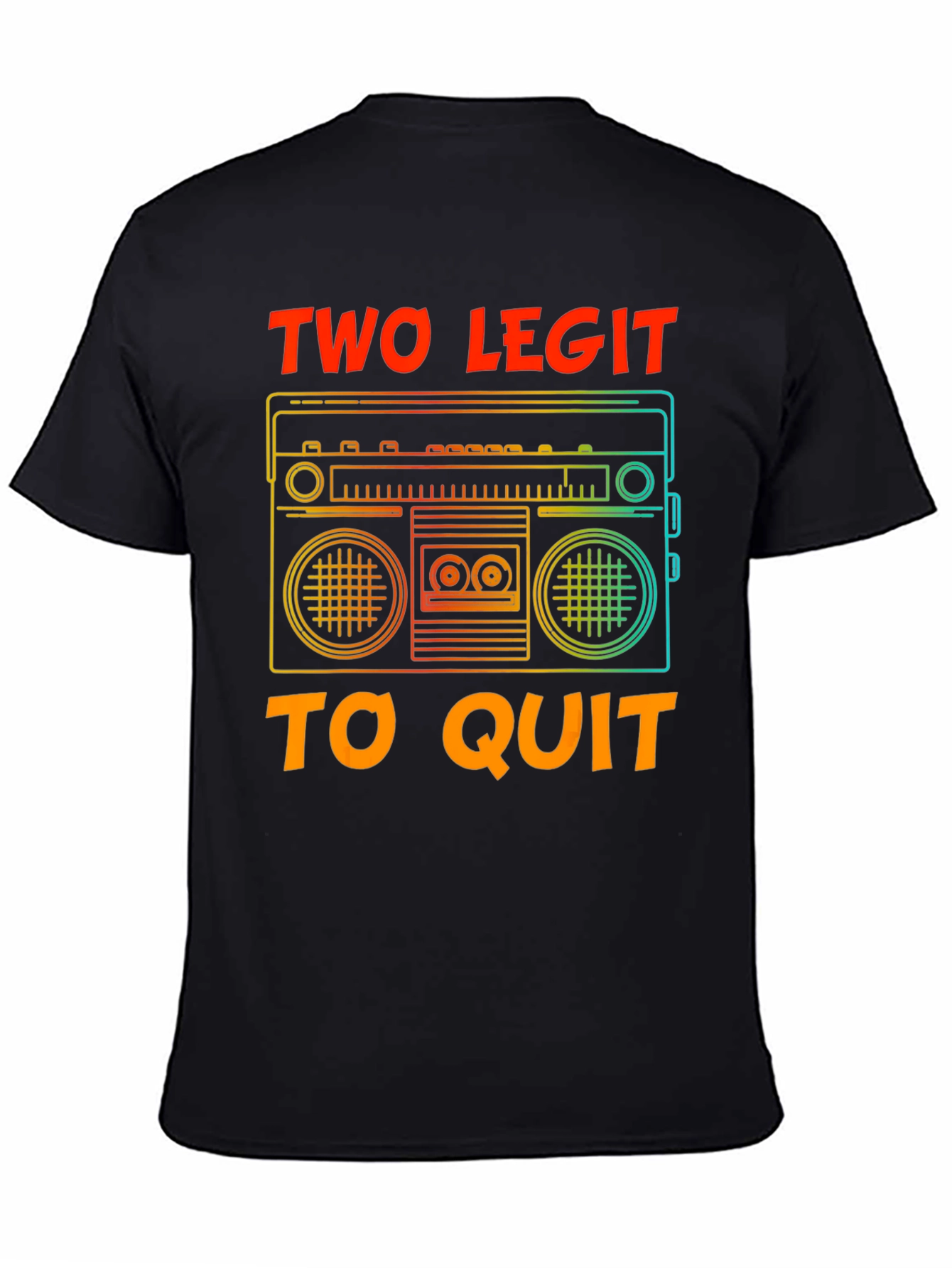 Retro Boombox T-Shirt - Two Legit To Quit Graphic Tee