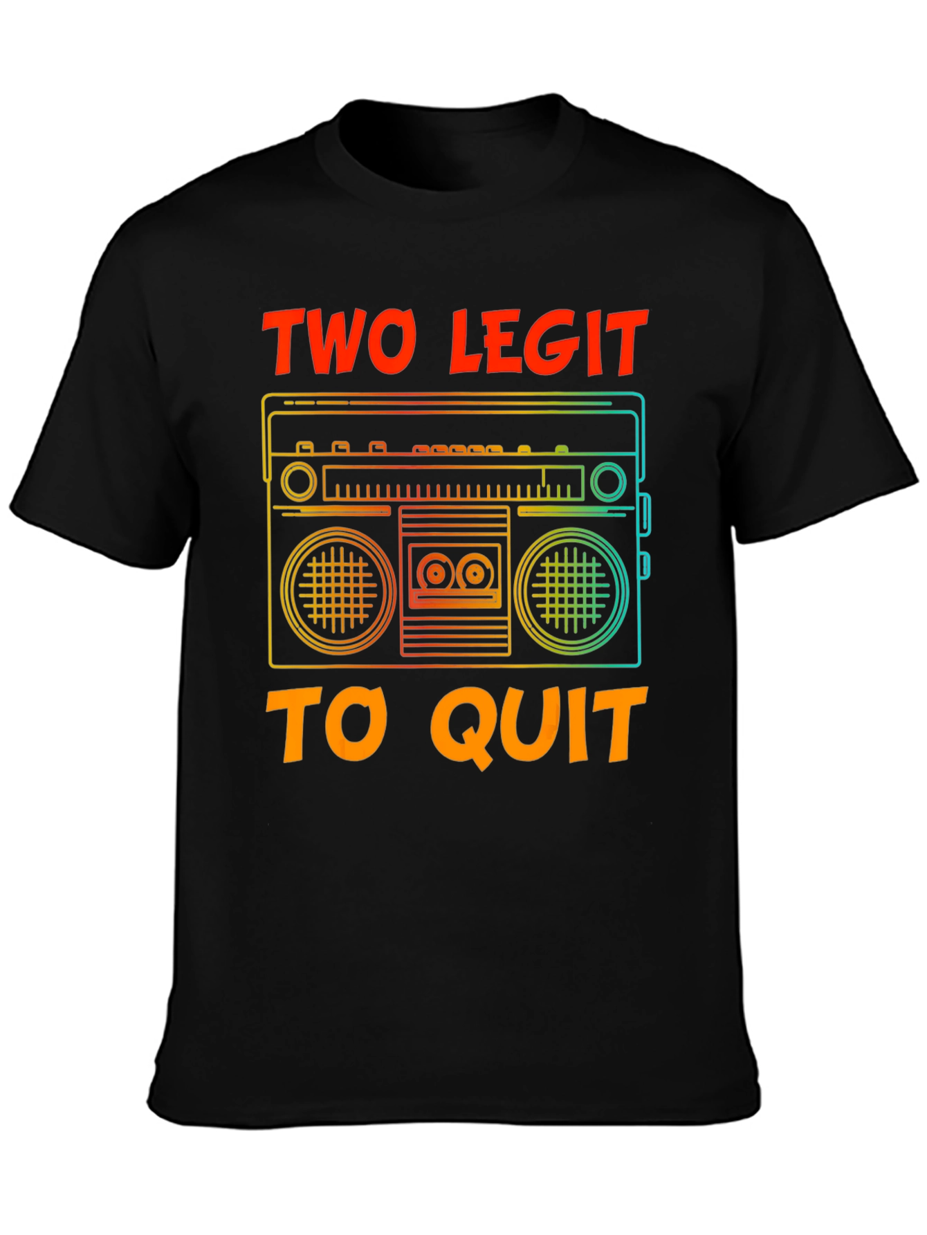 Retro Boombox T-Shirt - Two Legit To Quit Graphic Tee