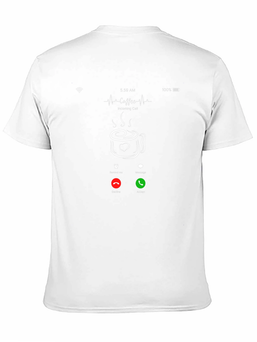 Coffee Incoming Call Black T-Shirt