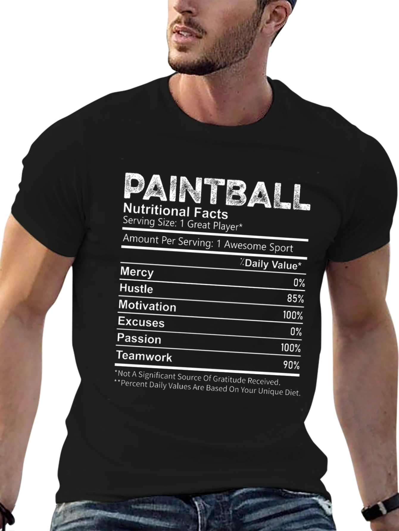Paintball Nutritional Facts T-Shirt