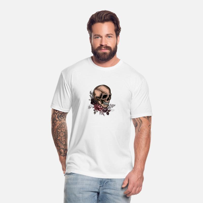 pink flower skull