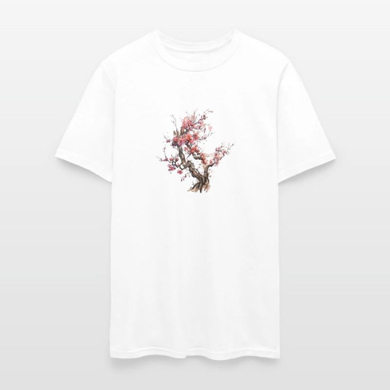 Pink Japanese Sakura Cherry Blossom Watercolor