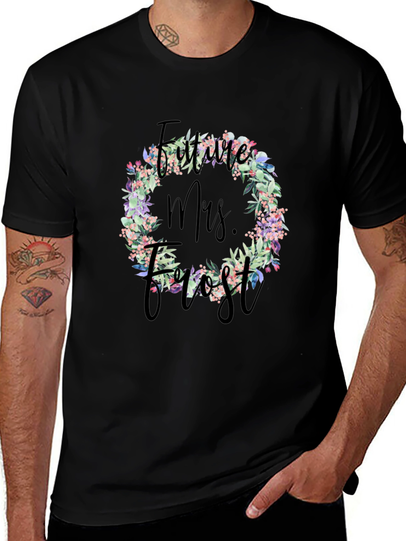 Future Mrs. T-Shirt Floral Wreath Design