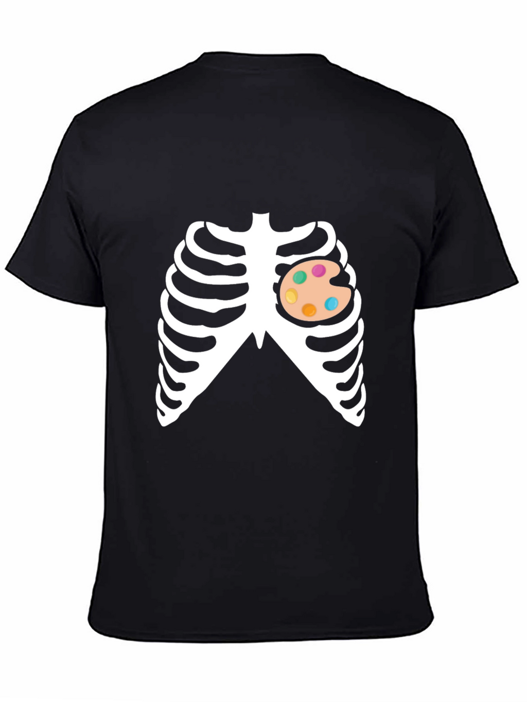 Artist Skeleton Ribcage Halloween Costume T-Shirt