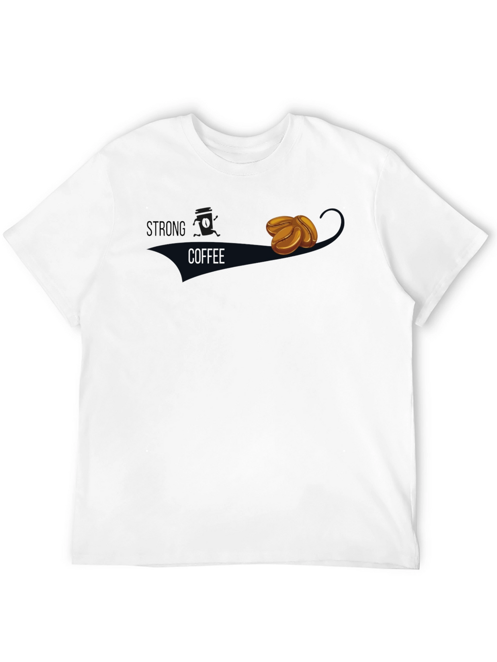 Strong Coffee Graphic Tee - Black Casual Wear