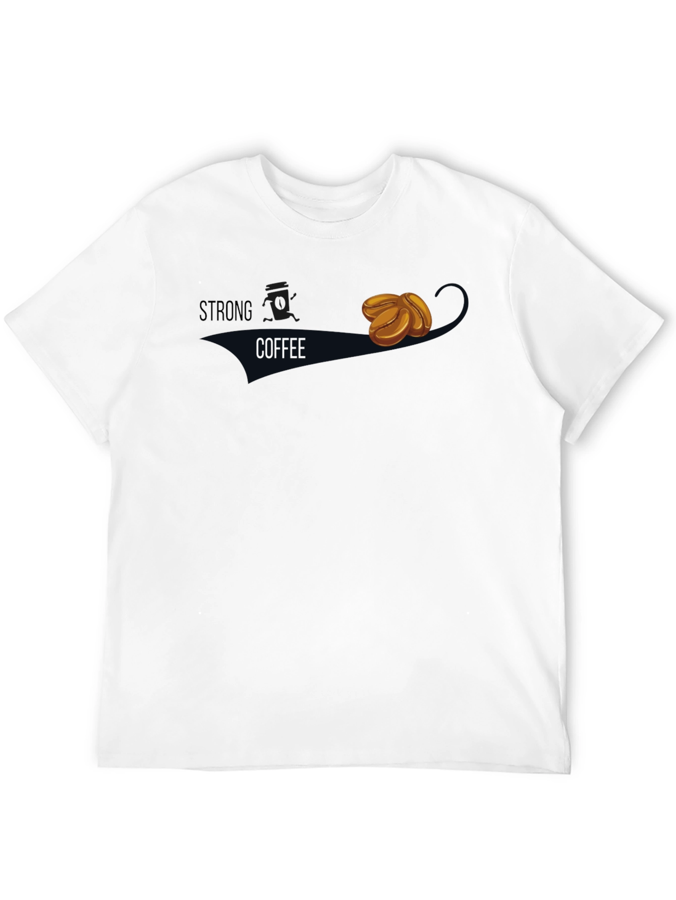 Strong Coffee Graphic Tee - Black Casual Wear