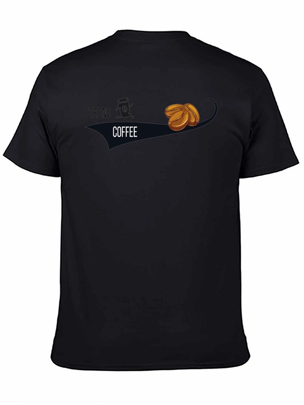 Strong Coffee Graphic Tee - Black Casual Wear