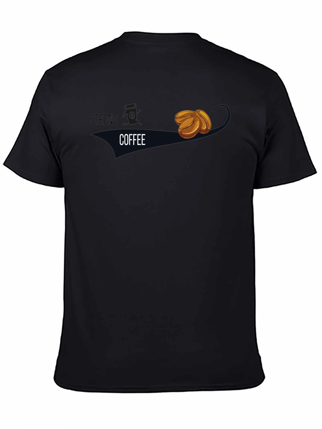 Strong Coffee Graphic Tee - Black Casual Wear