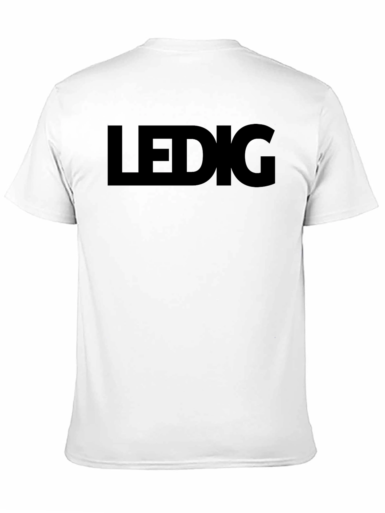 Ledig Black Graphic Tee - Stylish Mens T-Shirt