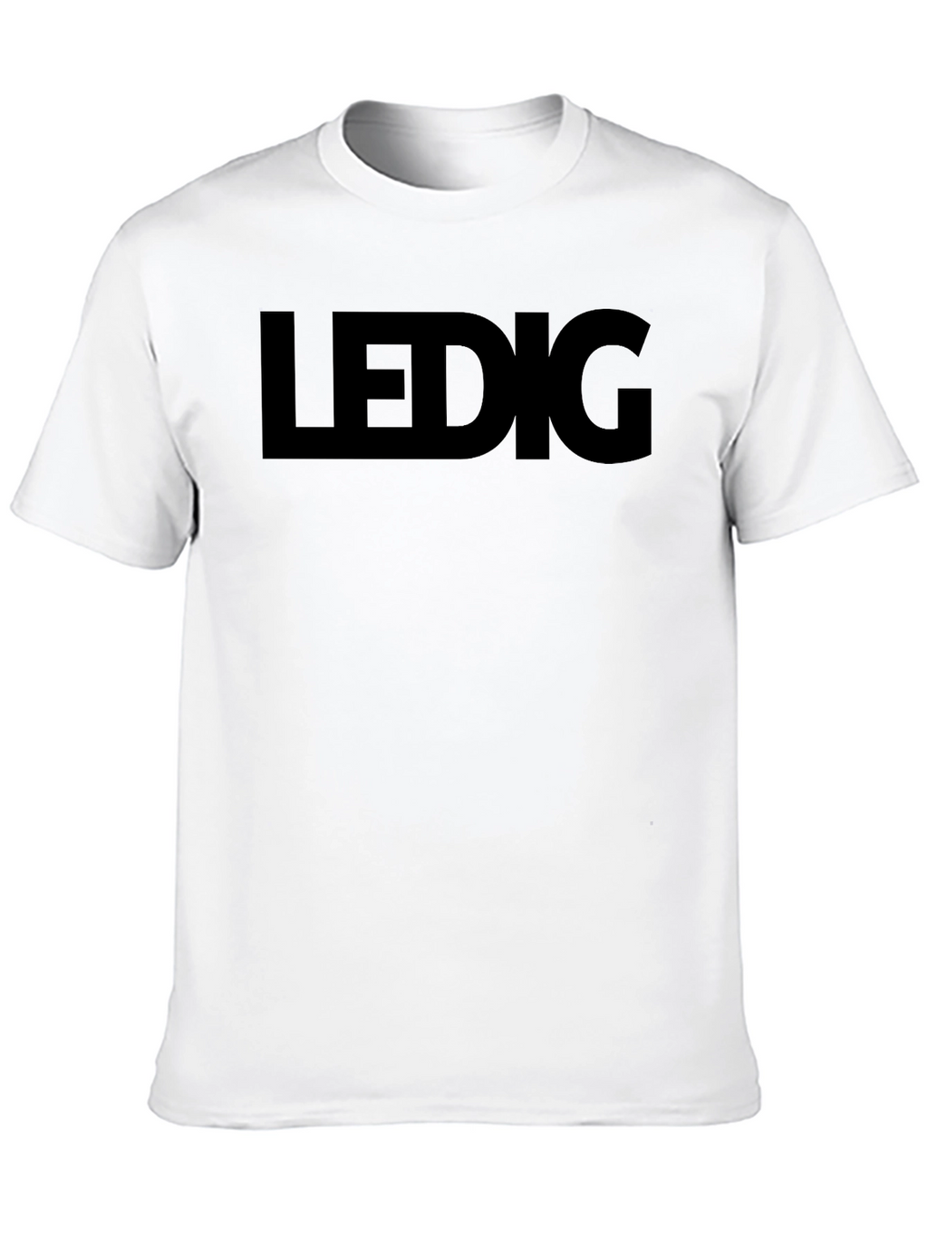 Ledig Black Graphic Tee - Stylish Mens T-Shirt