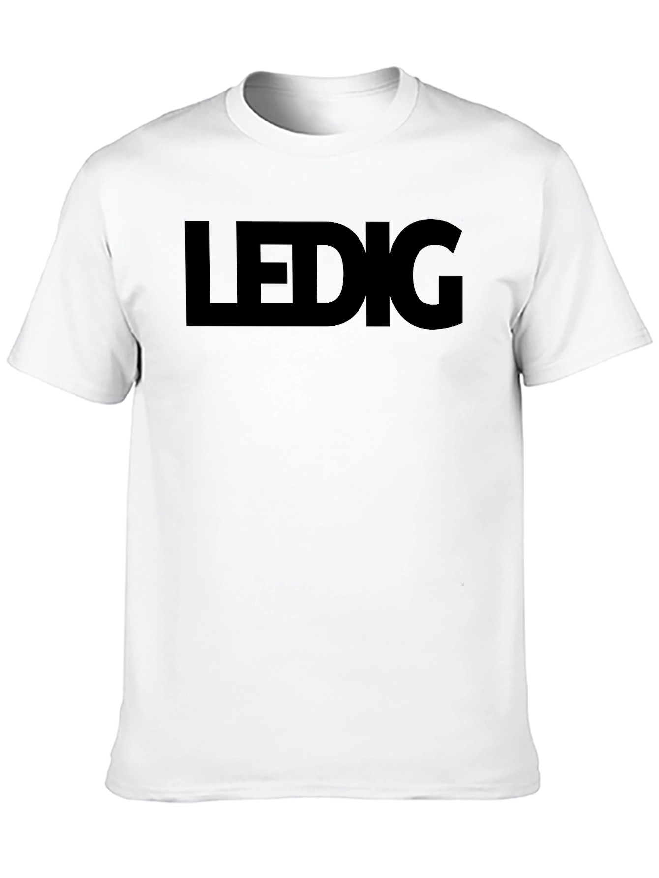 Ledig Black Graphic Tee - Stylish Mens T-Shirt