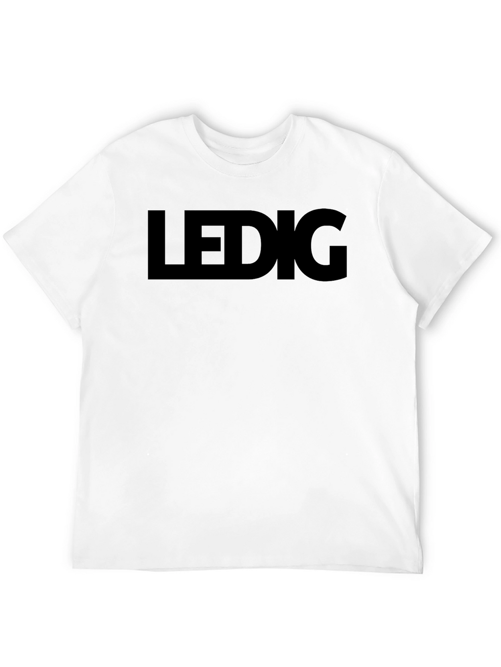 Ledig Black Graphic Tee - Stylish Mens T-Shirt