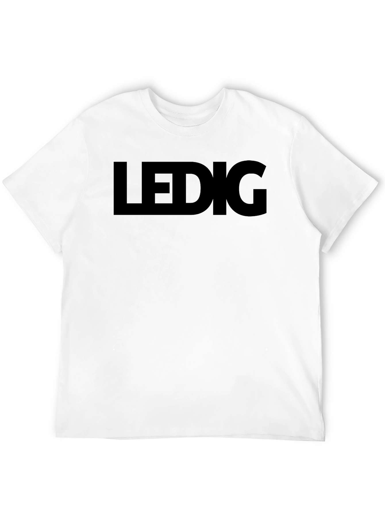 Ledig Black Graphic Tee - Stylish Mens T-Shirt