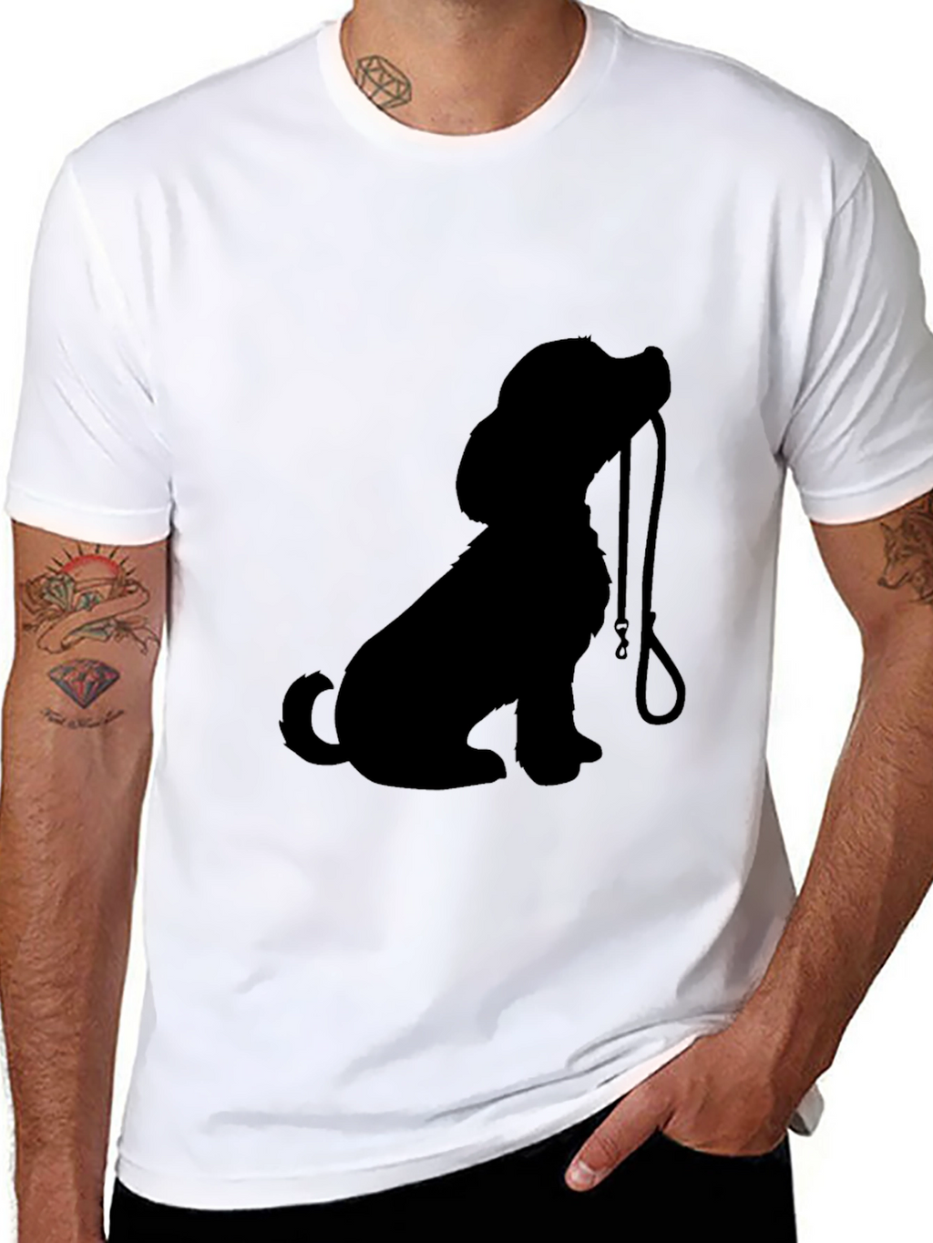 Dog Lovers Black Graphic Tee