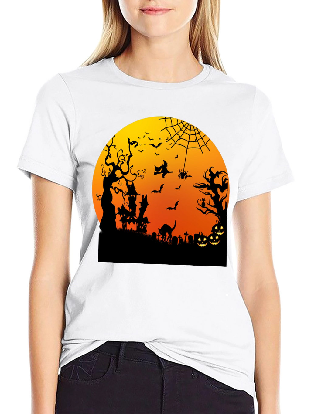 Halloween T-Shirt Spooky Night Scene