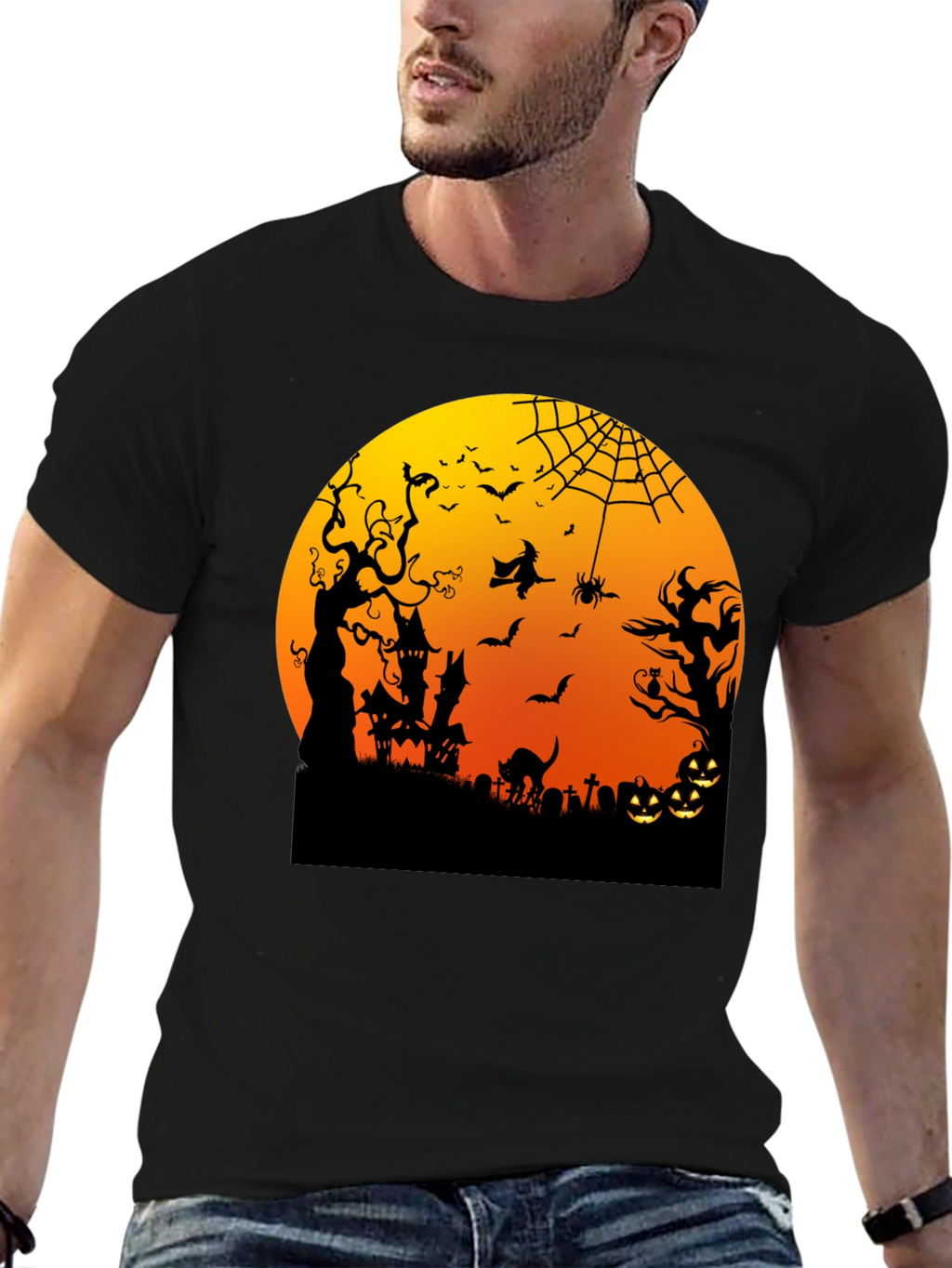 Halloween T-Shirt Spooky Night Scene
