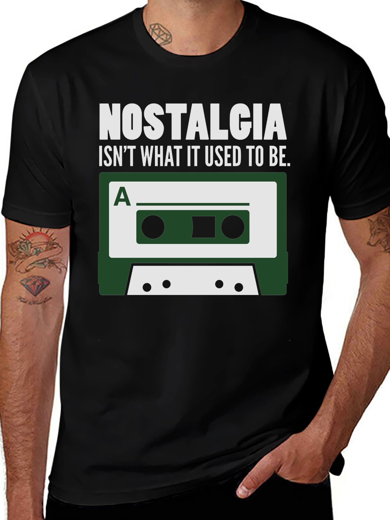 Nostalgia Cassette Tape Funny Graphic T-Shirt