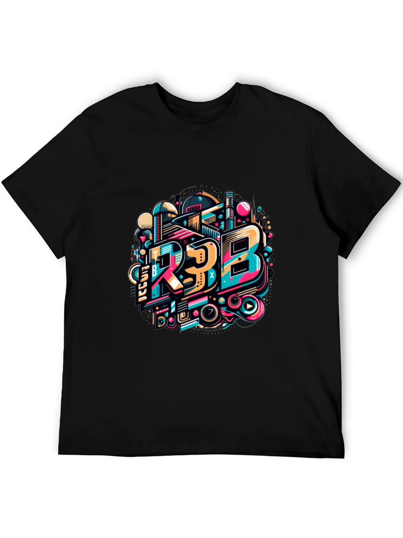 Bold Graphic Tee - R3B Design Black T-Shirt