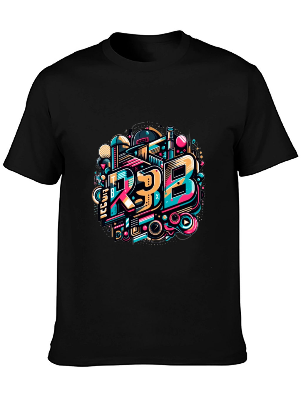 Bold Graphic Tee - R3B Design Black T-Shirt