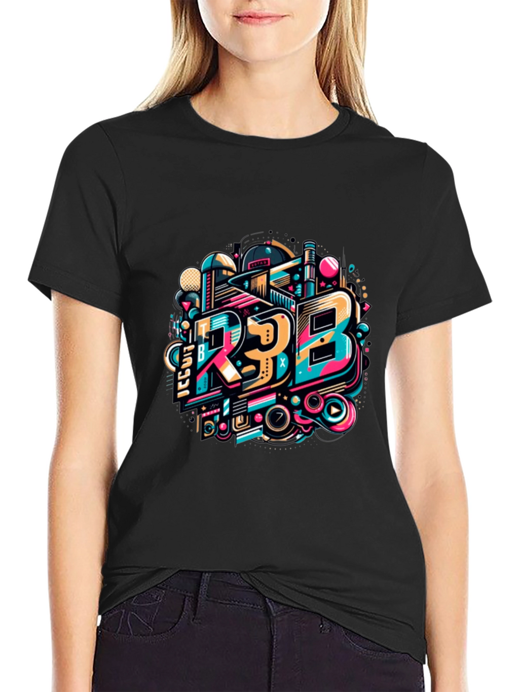 Bold Graphic Tee - R3B Design Black T-Shirt
