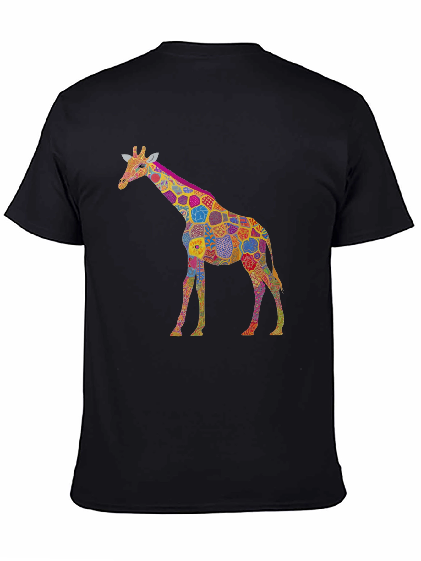 Colorful Giraffe Graphic Tee - Unique Print