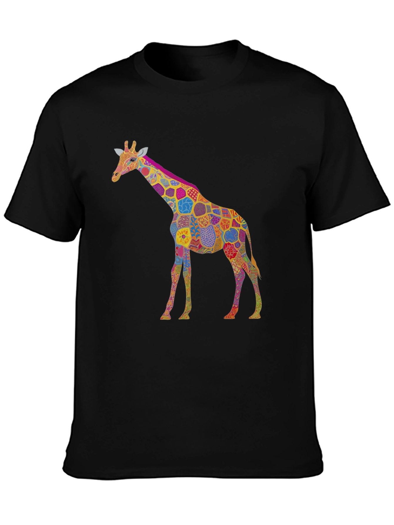 Colorful Giraffe Graphic Tee - Unique Print