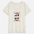 Playing card clover king with banner space