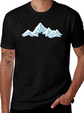 Mountain Graphic T-Shirt - Black Cotton Tee