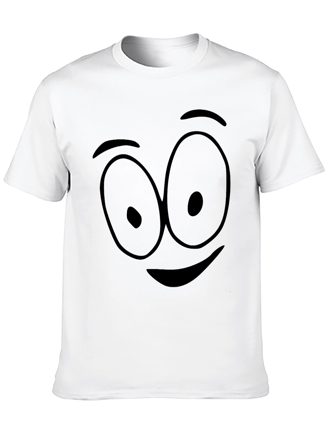 Cartoon Face Black T-Shirt