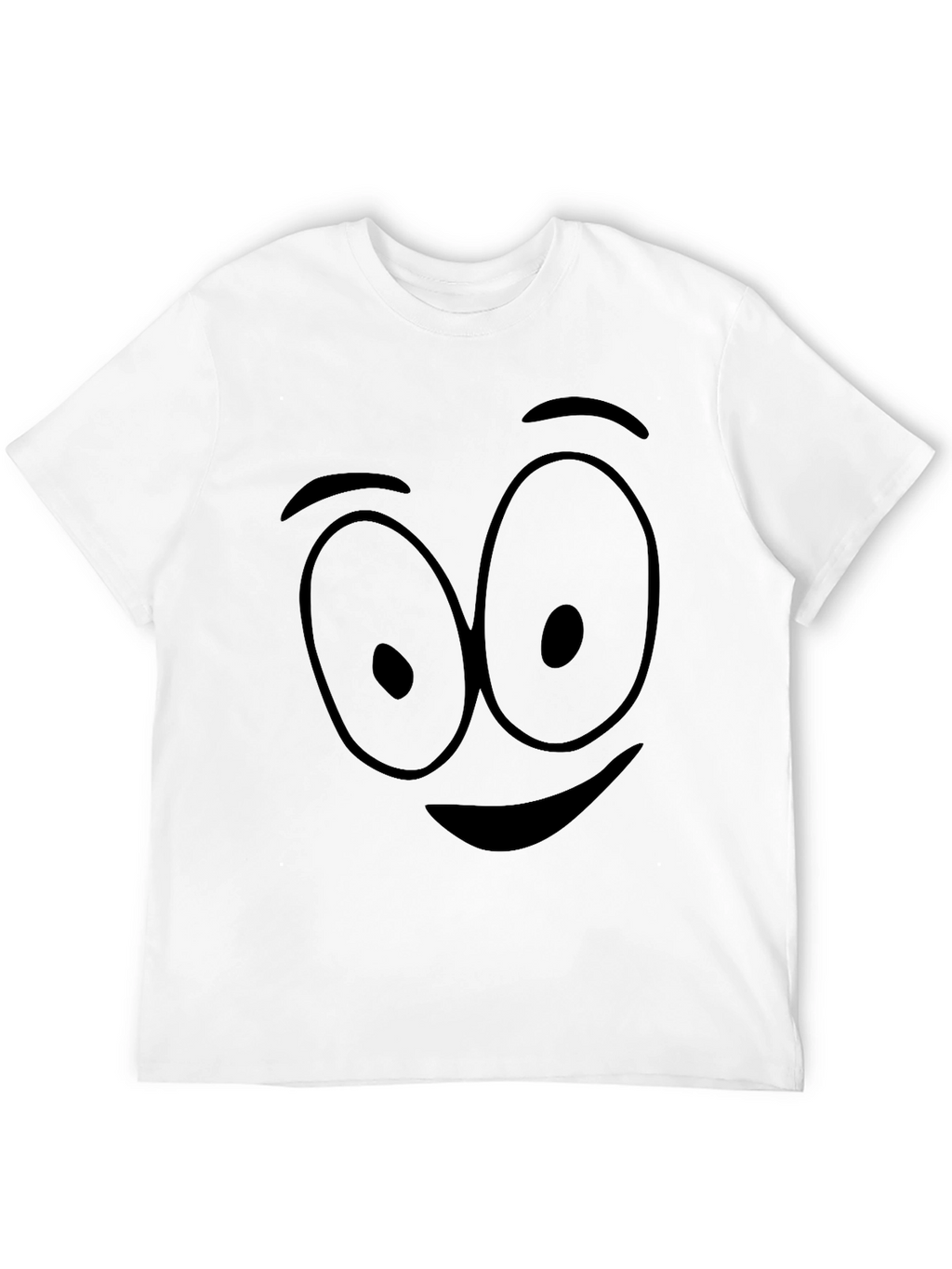 Cartoon Face Black T-Shirt