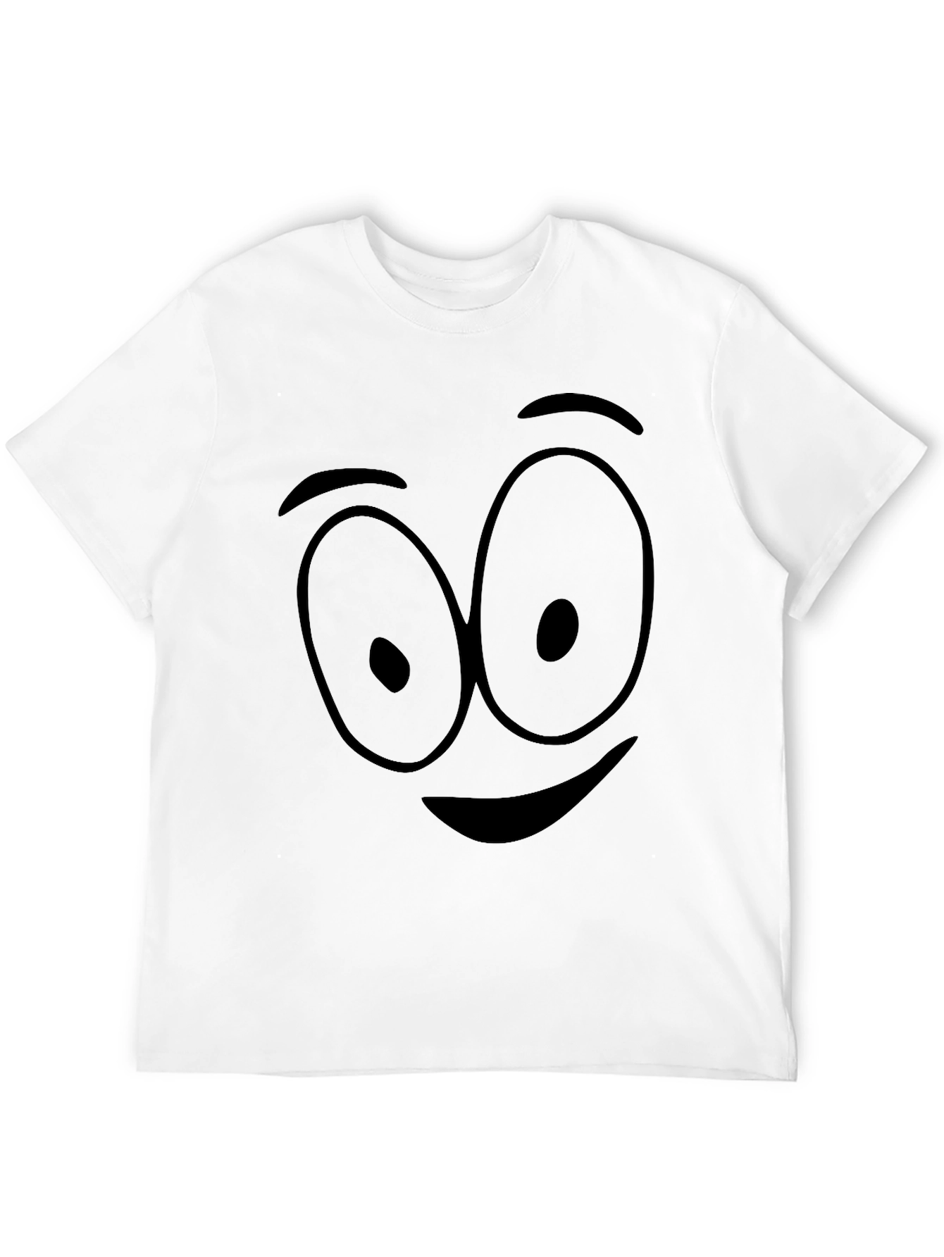 Cartoon Face Black T-Shirt