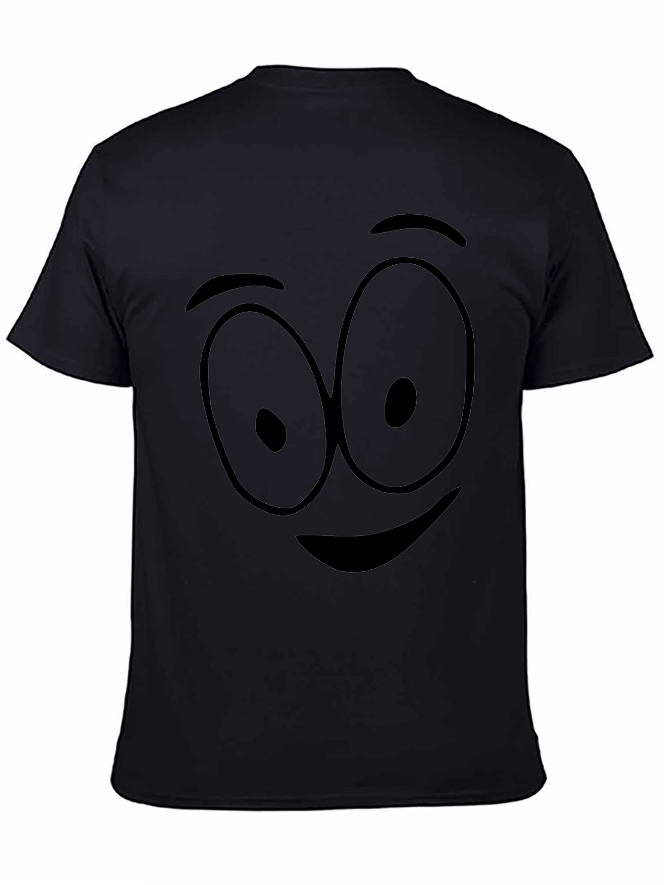 Cartoon Face Black T-Shirt